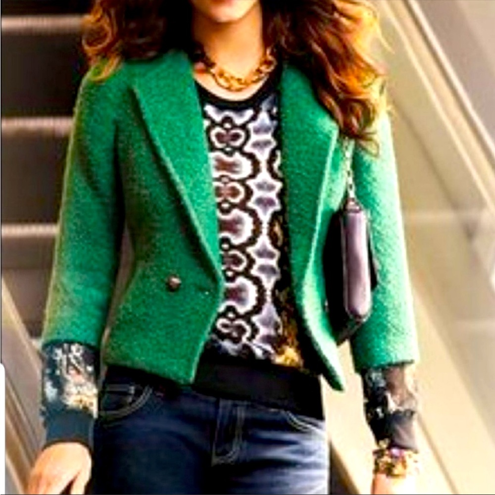Cabi Ivy Green Blazer Jacket Size 8
